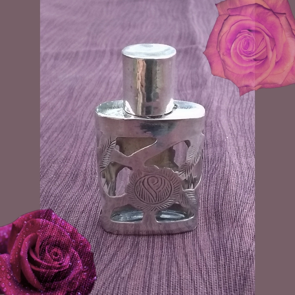 Very Vintage Sterling Silver Mini Perfume Bottle